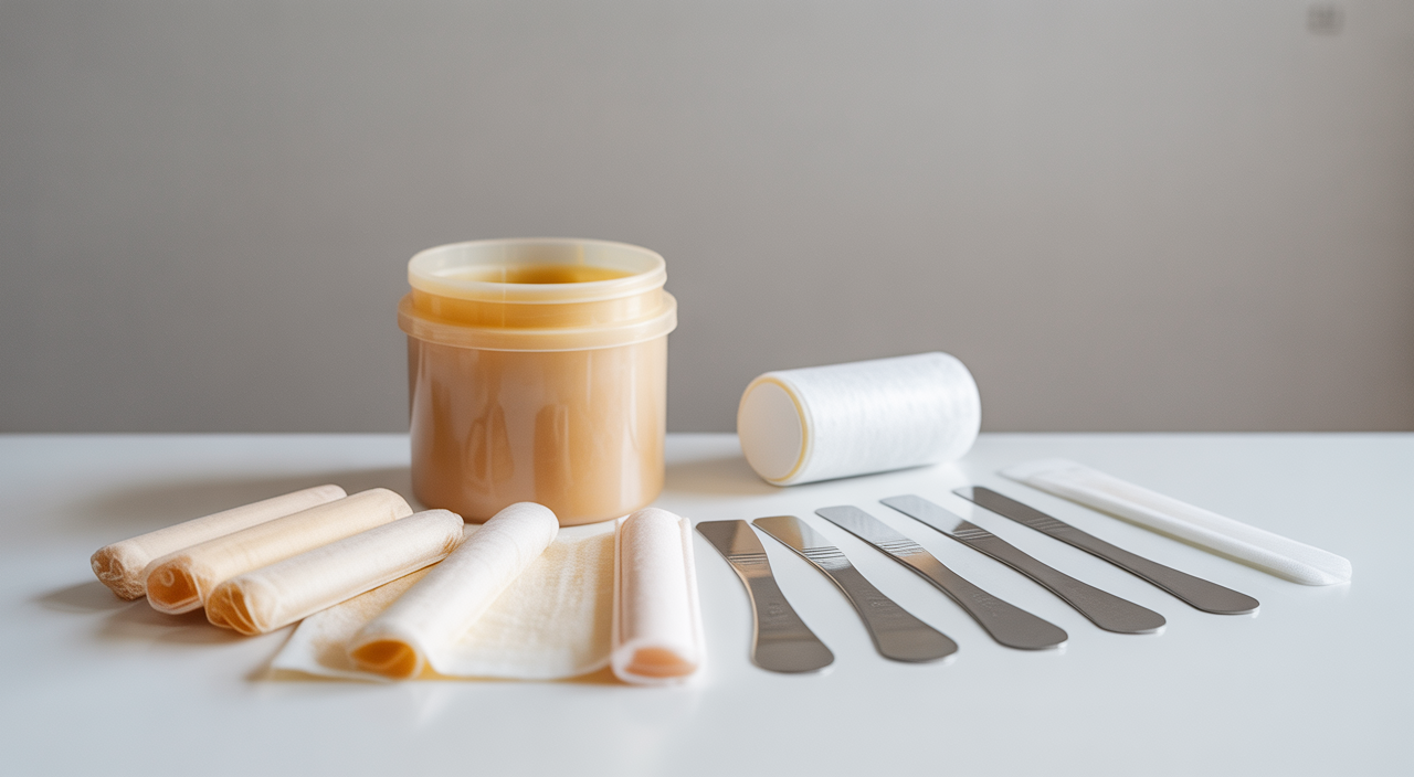 Lush Skin Esthetician performing a Brazilian wax service