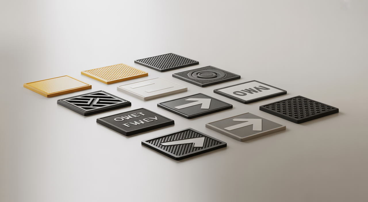 road with raised pavement markers