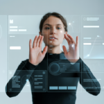 Hero image depicting a user interacting with an immersive Digital Experience Platform (DXP) interface, symbolizing advanced customer engagement for Canadian businesses.