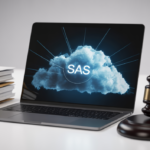 Hero image of legal documents and a laptop, symbolizing a SaaS business protected by specialized legal counsel.