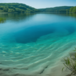 Beautiful clear lake with lush vegetation, demonstrating a healthy aquatic ecosystem after restoration