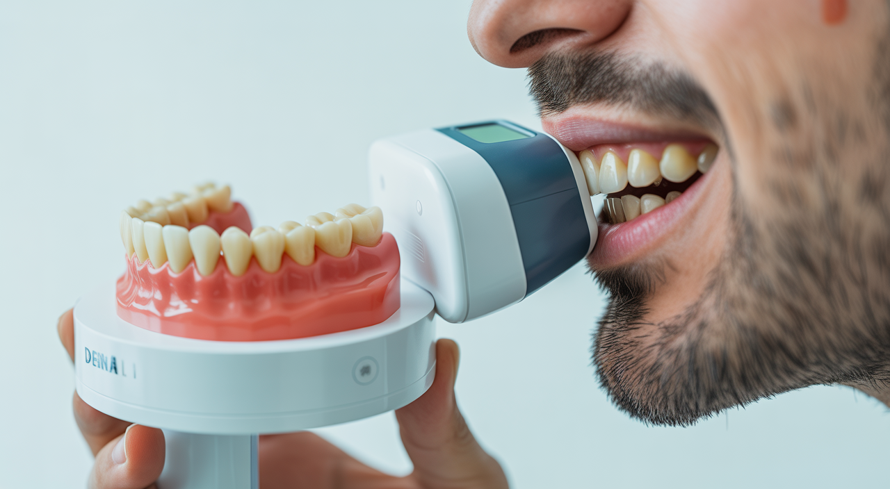 Patient in Houston discussing clear aligner treatment options with a cosmetic dentist